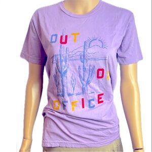 Purple Highly Distressed Graphic Tee Cactus Urban Outfitters 100% cotton